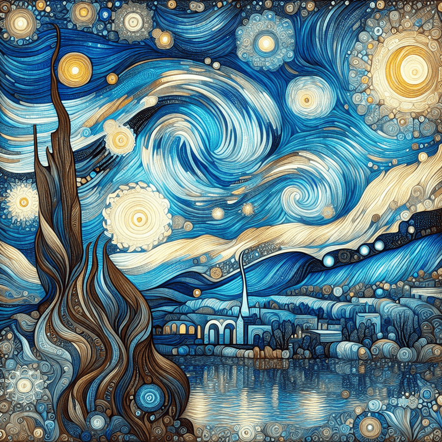 Combien de nuances de bleu dans La Nuit étoilée ?