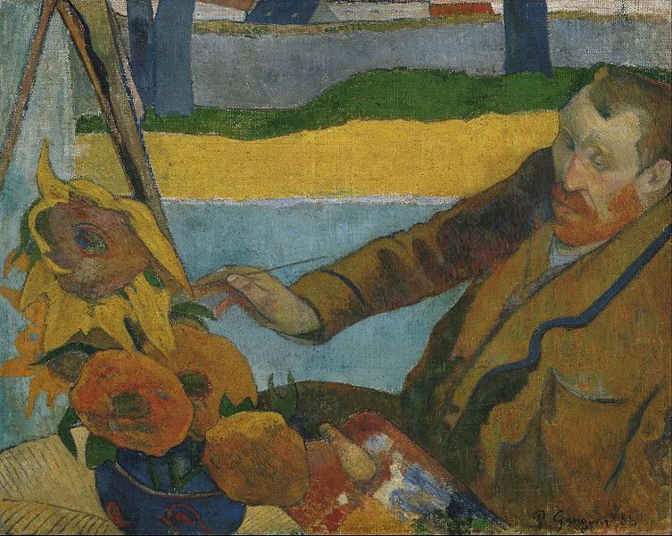 Van Gogh peignant des tournesols (1888) | MonOeuvred'art.com 90x120cm