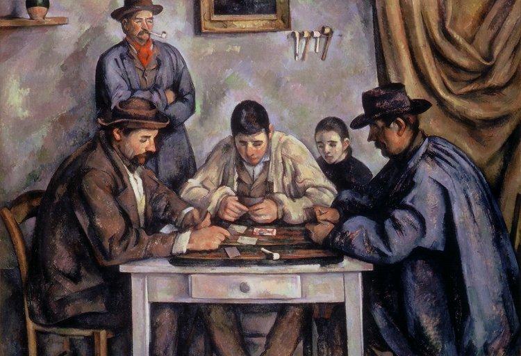 Les Joueurs de cartes à cinq (c. 1890-1892) | MonOeuvred'art.com 90x120cm