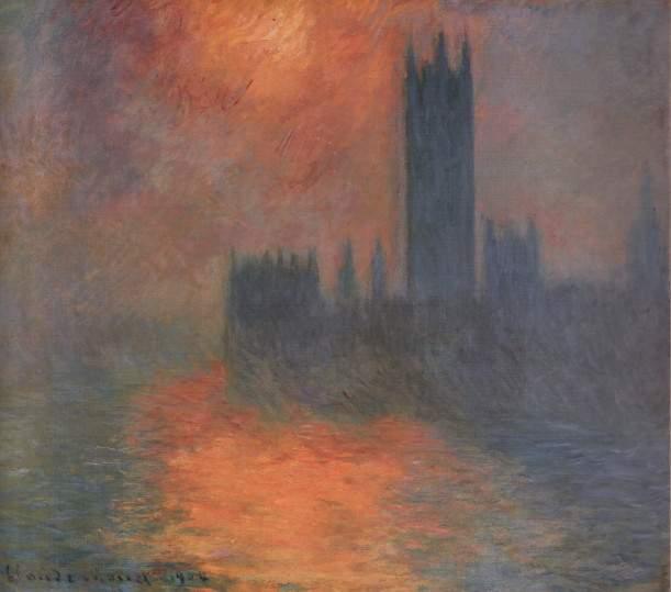 Le Parlement, coucher de soleil | MonOeuvred'art.com 90x120cm
