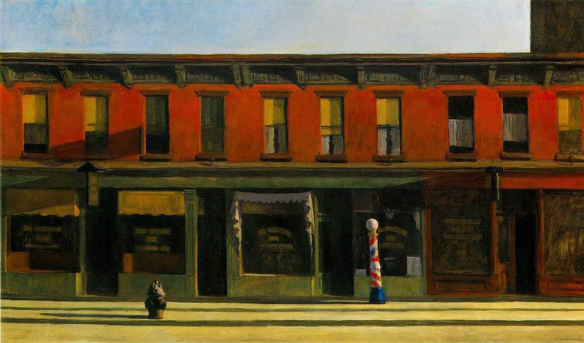 Early Sunday Morning (1930) | MonOeuvred'art.com 90x120cm