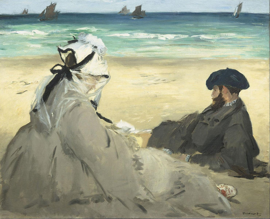 Sur la plage (1873) | MonOeuvred'art.com 90x120cm
