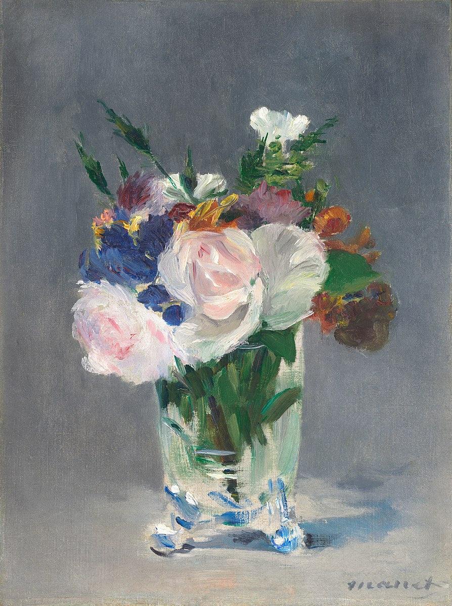 Fleurs dans un vase de cristal (1882) | MonOeuvred'art.com 90x120cm