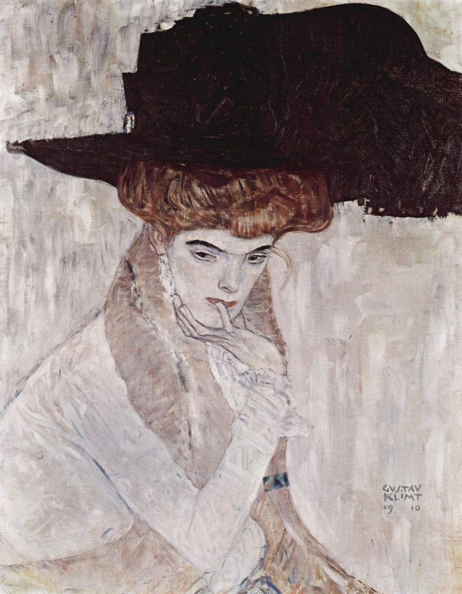 Le Chapeau de plumes noires (1910) | MonOeuvred'art.com 90x120cm