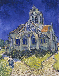 L'église d'Auvers-sur-Oise, vue du chevet (1890) | MonOeuvred'art.com 90x120cm