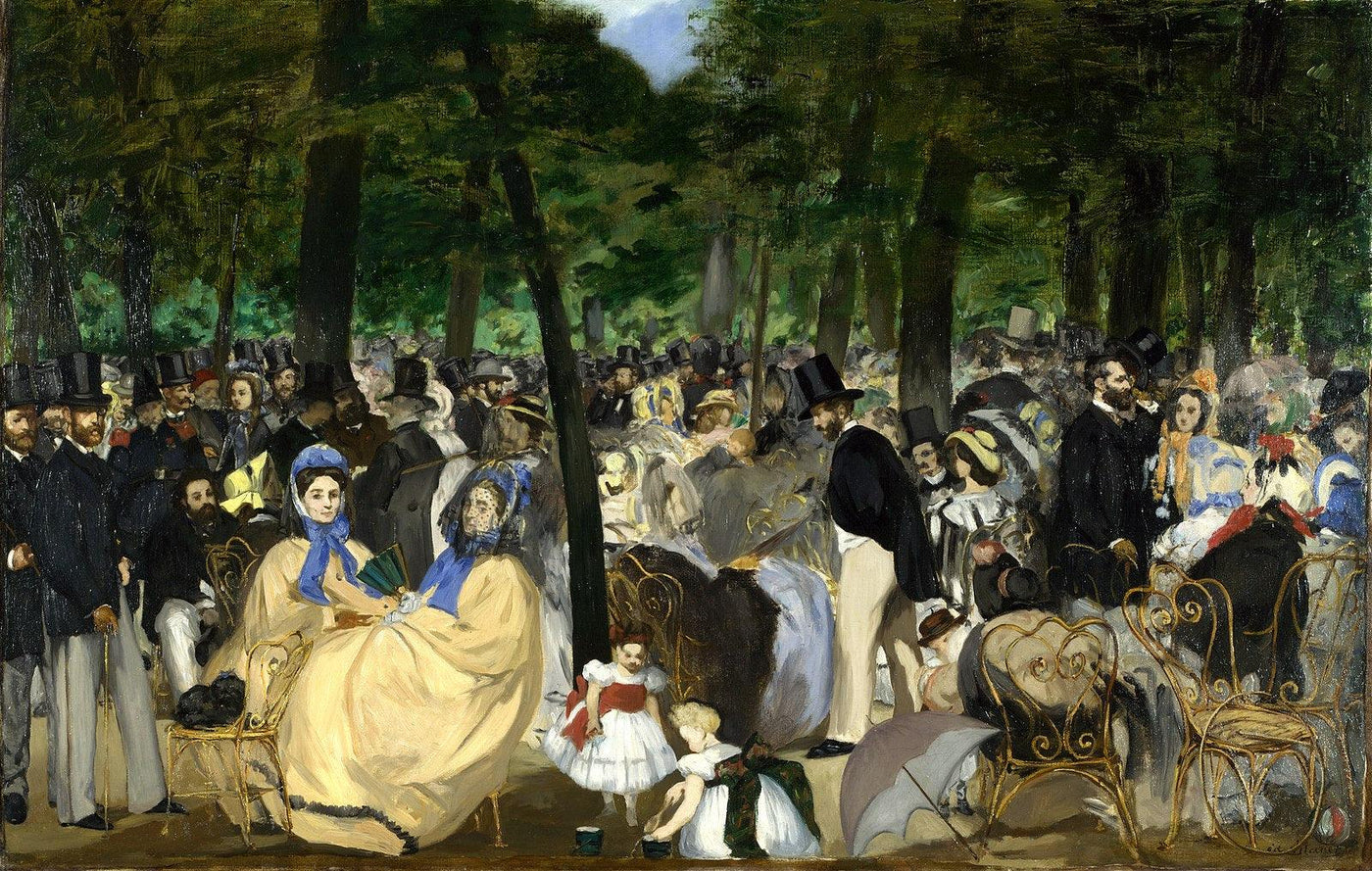 La Musique aux Tuileries (1862) | MonOeuvred'art.com 90x120cm