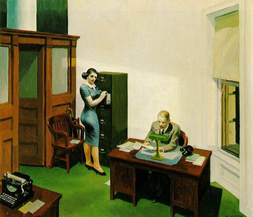 Office at Night (1940) | MonOeuvred'art.com 90x120cm