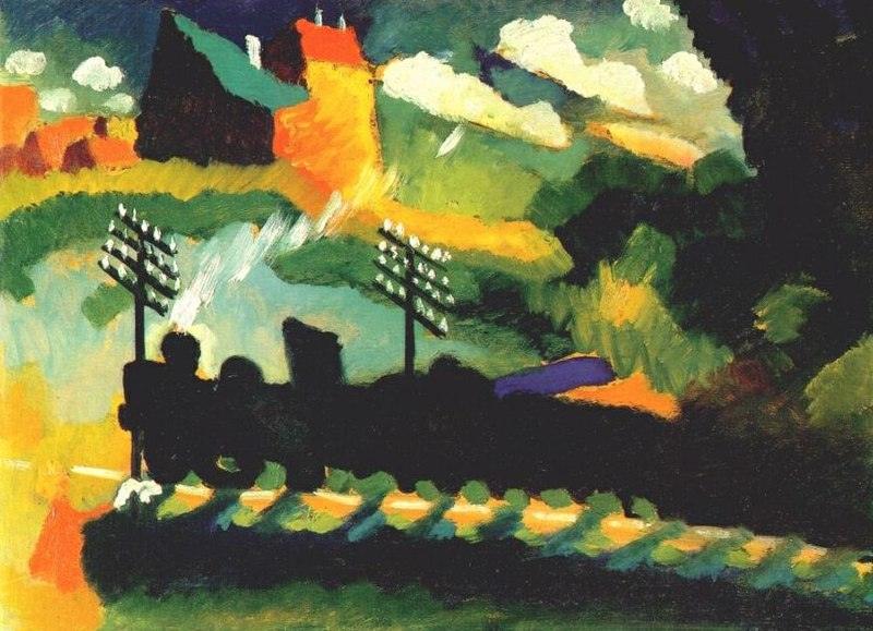 Murnau, Train et Château (1909) | MonOeuvred'art.com 90x120cm