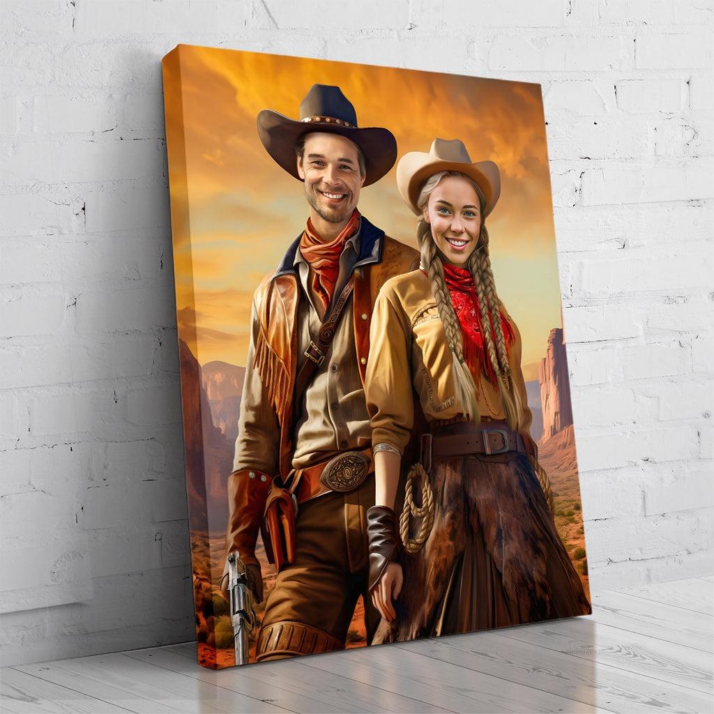 Portrait Couple Cowboys